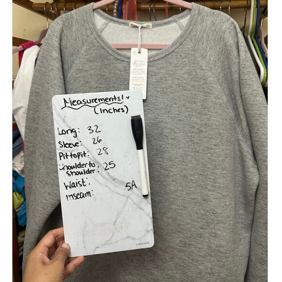 Marine Layer Men's Sherpa Crew Pullover in Heather Grey Size XXL - Picture 7 of 10